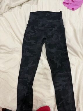 Lululemon align black and gray camo leggings